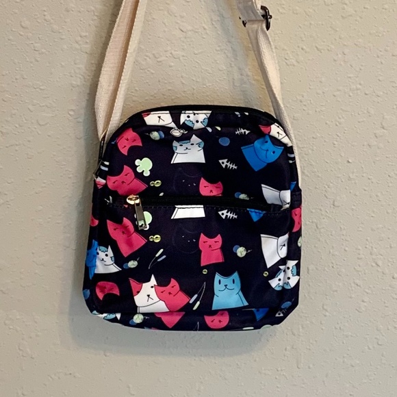 Kemy's Girls crossbody bag cat‎ print - Picture 1 of 6